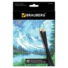 BRAUBERG Карандаши цветные Artist line 18 цветов (180554)