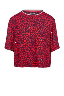 Блуза красного цвета с короткими рукавами Tommy Jeans