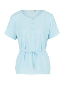 Блуза голубого цвета с короткими рукавами Ichi