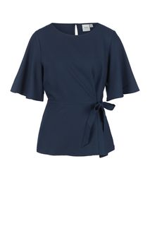 Синяя блуза с короткими рукавами Ichi