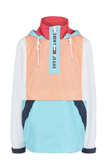 Разноцветная ветровка-анорак с капюшоном Tommy Jeans