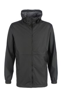 Черная куртка из непромокаемого материала Rains