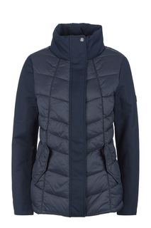 Демисезонная синяя куртка на молнии и кнопках Barbour