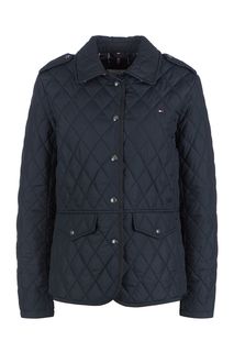 Стеганая синяя куртка на кнопках Tommy Hilfiger
