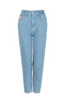 Зауженные джинсы с вышивкой Mom Jean Tommy Jeans