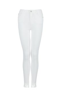 Белые джинсы скинни с необработанным краем Soul 2 Soul Cropped Miss Sixty