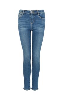 Синие джинсы скинни с декоративными заломами Bettie Cropped Miss Sixty