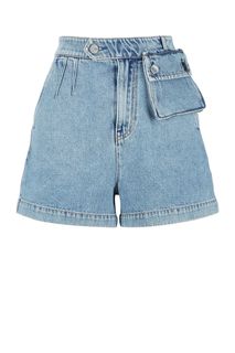 Короткие джинсовые шорты со съемным карманом Miss Sixty