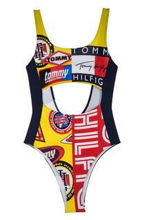 Разноцветный купальный костюм с вырезом Tommy Hilfiger