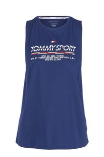 Синяя майка с логотипом бренда Tommy Sport