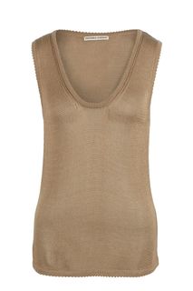 Вязаный топ коричневого цвета Victoria Kuksina