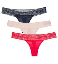 Комплект из 3 трусов-стрингов с кружевом Tommy Hilfiger