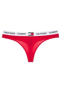 Трусы-стринги из хлопка с логотипом бренда Tommy Hilfiger