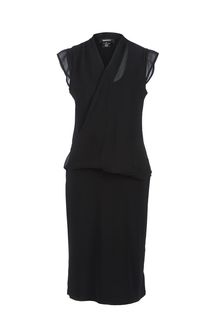 Платье черного цвета с драпировкой Dkny