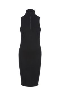 Черное платье с высоким воротом Dkny