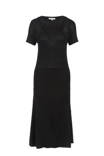 Черное трикотажное платье с расклешенной юбкой Miss Sixty