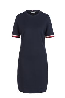 Синее платье с короткими рукавами Tommy Hilfiger