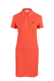 Хлопковое платье с короткими рукавами Lacoste