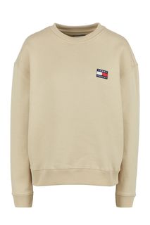 Свитшот из хлопка бежевого цвета Tommy Jeans