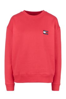Свитшот из хлопка розового цвета Tommy Jeans
