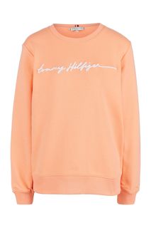 Хлопковый свитшот с декоративной вышивкой Tommy Hilfiger