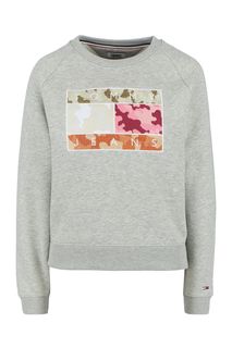 Серый свитшот с блестящей вышивкой Tommy Jeans