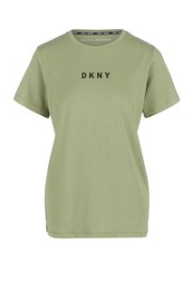 Футболка цвета хаки с короткими рукавами Dkny