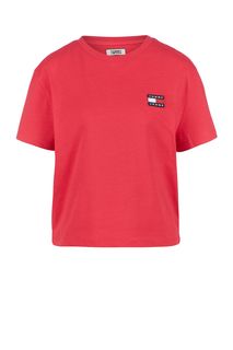 Ярко-розовая футболка с короткими рукавами Tommy Jeans