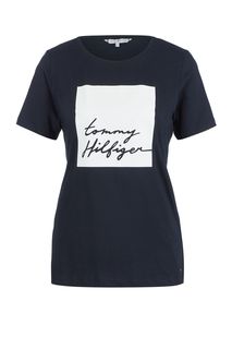 Хлопковая футболка с короткими рукавами Tommy Hilfiger