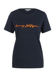 Хлопковая футболка с короткими рукавами Tommy Hilfiger