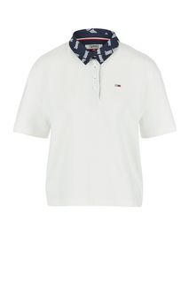 Футболка поло с принтом на воротничке Tommy Jeans