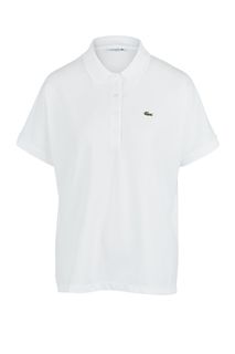 Белая футболка поло оверсайз Lacoste