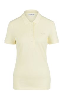 Однотонная хлопковая футболка поло Lacoste
