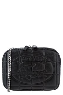 Сумка из зерненой кожи с логотипом бренда Lacoste