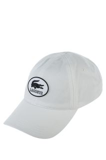 Белая бейсболка из хлопка с нашивкой Lacoste