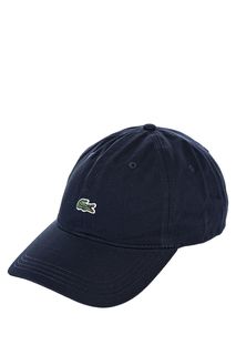 Синяя бейсболка из хлопка с логотипом бренда Lacoste