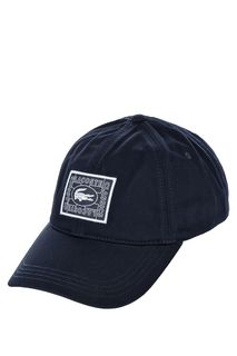 Синяя бейсболка из хлопка с нашивкой Lacoste