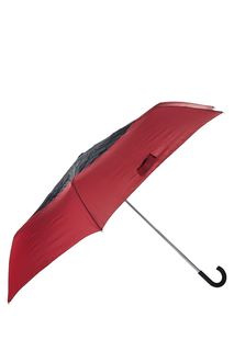 Красный складной зонт с принтом Barbour