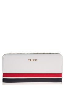 Кошелек белого цвета на молнии Tommy Hilfiger