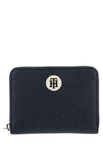 Синий кошелек с монограммой бренда Tommy Hilfiger