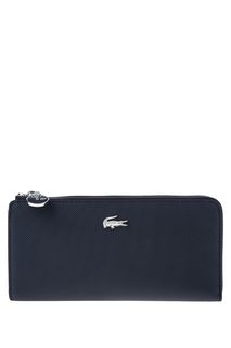 Кошелек синего цвета на молнии Lacoste