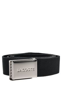 Текстильный ремень черного цвета Lacoste