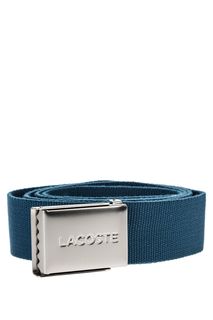 Текстильный ремень синего цвета Lacoste