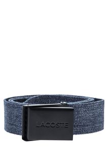 Текстильный ремень синего цвета Lacoste