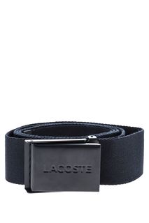 Текстильный ремень синего цвета Lacoste