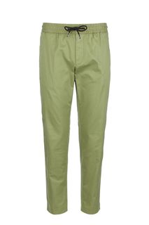 Брюки из хлопка цвета хаки на кулиске Tommy Hilfiger