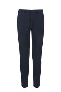 Брюки чиносы из хлопка синего цвета Tommy Hilfiger