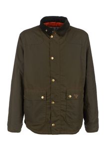 Демисезонная вощеная куртка цвета хаки Barbour