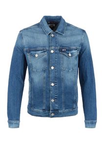 Синяя джинсовая куртка на болтах Tommy Jeans