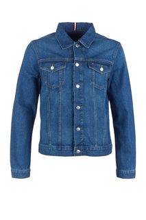 Синяя джинсовая куртка с двумя карманами Tommy Hilfiger